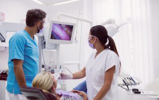Usuaria en consulta de dentista.